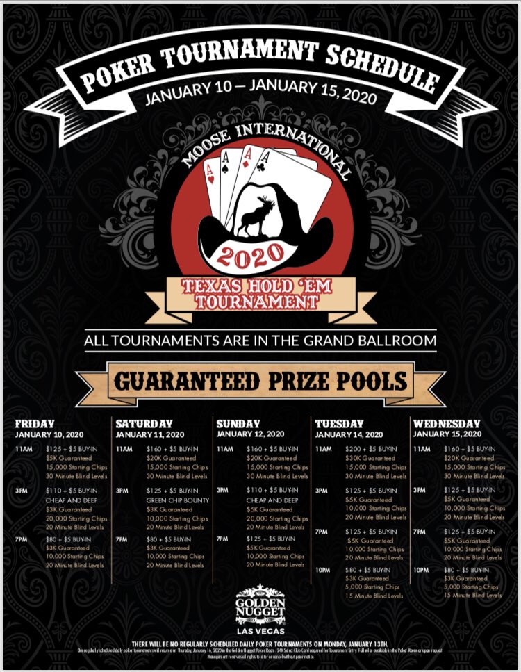 Moose Poker Tournament 2020